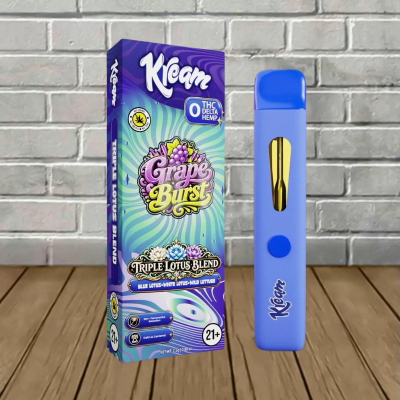Kream Triple Lotus Blend Disposable 2.5g - Grape Burst -- DISPOSABLE