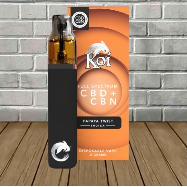 Koi Full Spectrum CBD + CBN Disposable Vape 2g --Papaya Twist -- DISCONTINUED - Image 1