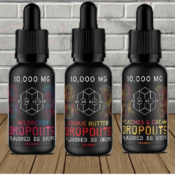 Hi On Nature 10,000mg Delta 8 THC Dropouts Tincture - Image 1