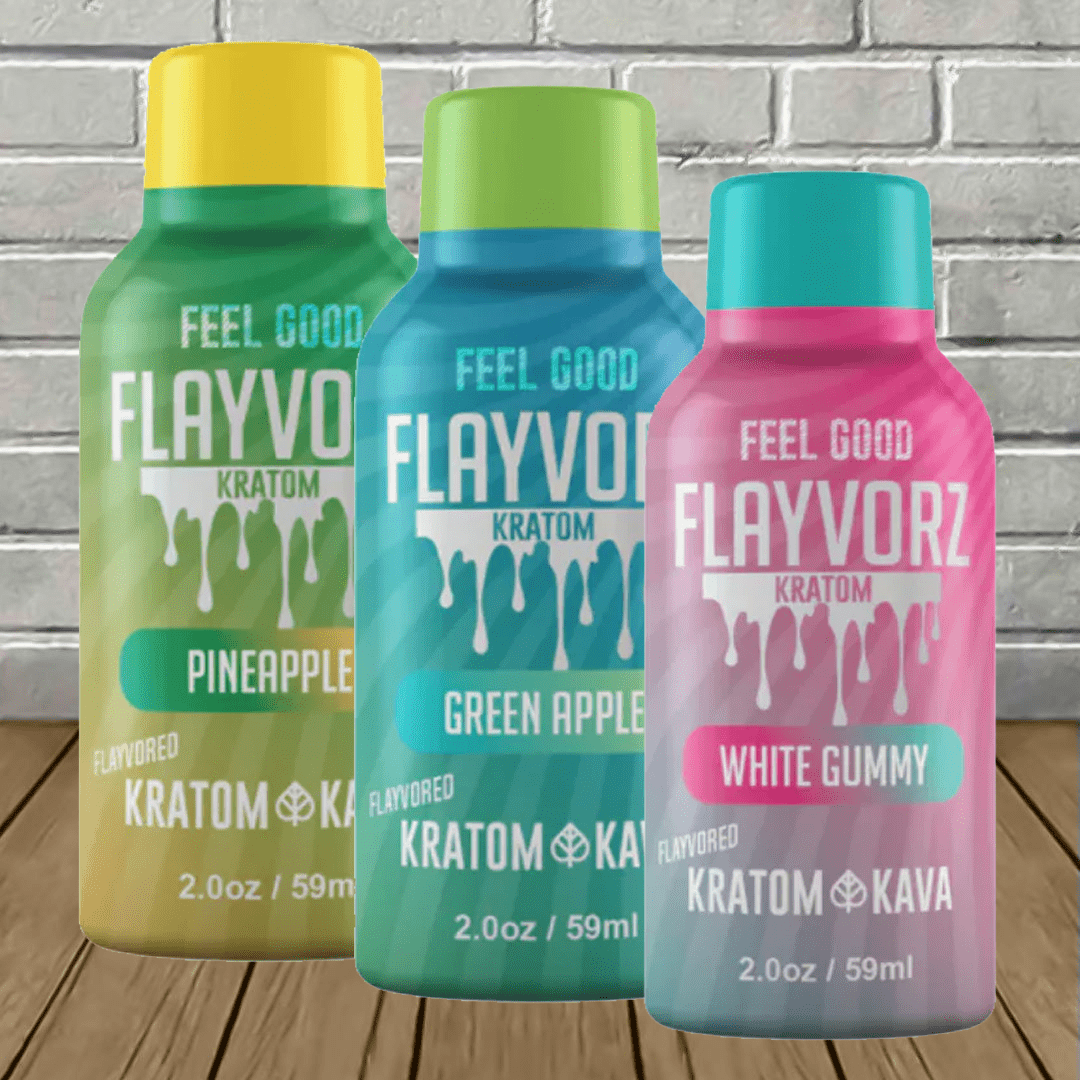 Flayvorz Feel Good Kratom + Kava Extract Shot 2oz