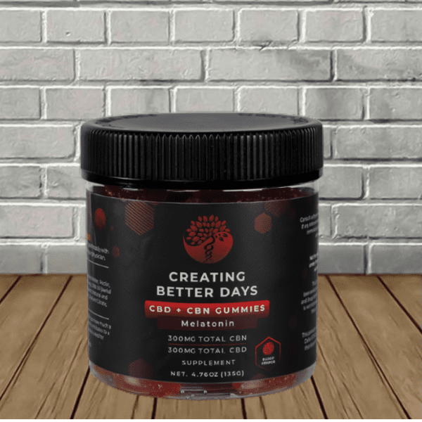 Creating Better Days CBD + CBN Gummy 600mg Blood Orange