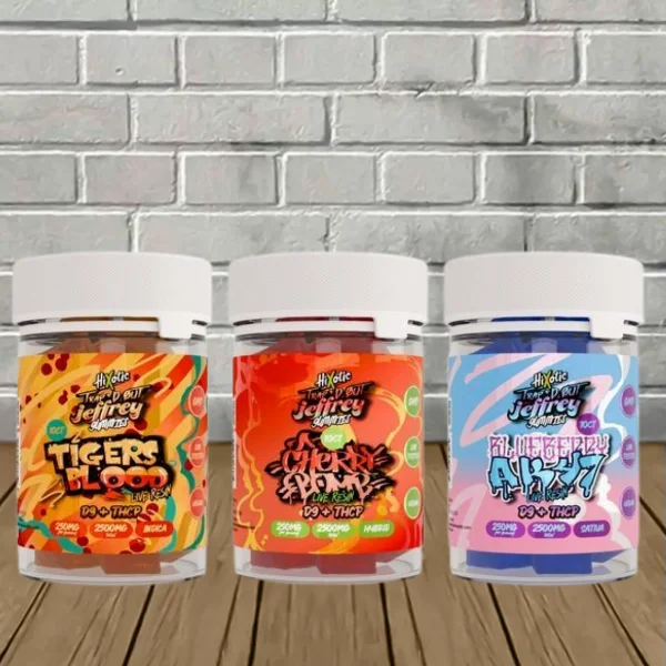 Hixotic Trap'd Out Jeffrey Live Resin D9 + THCP Gummies 10ct