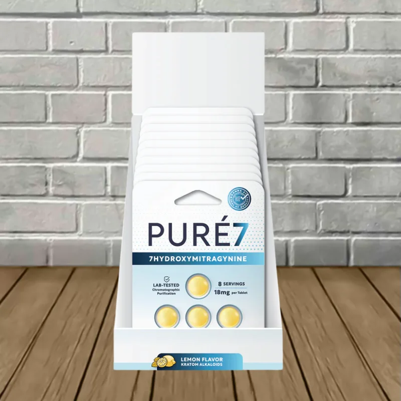 Pure7 7-Hydroxymitragynine Extract Tablets Full Case 10ct Lemon