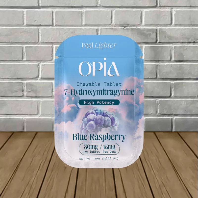 OPiA 7-Hydroxymitragynine High Potency Chewable Tablet 1ct Blue Raspberry