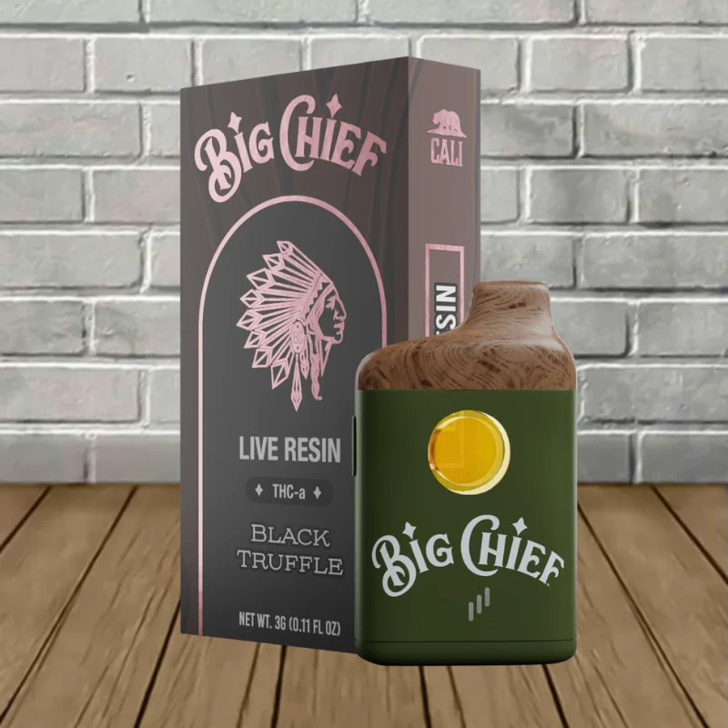 Big Chief THCa 3g Disposable Vape - Black Truffle -- Indica -- DISPOSABLE