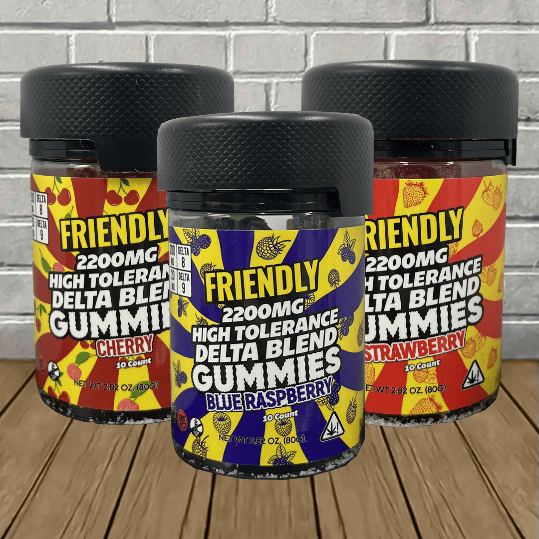 Friendly Hemp High Tolerance D8 + D9 Gummies 2200mg Friendly Hemp High Tolerance D8 + D9 Gummies 2200mg