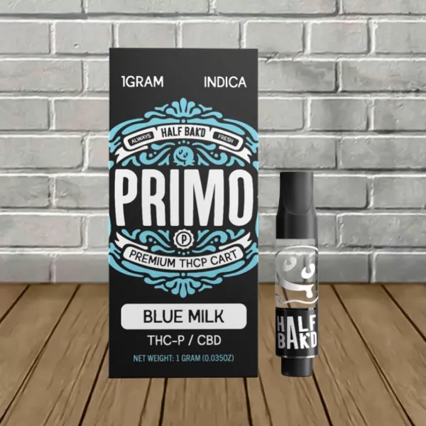 Half Bak'd Primo Collection THCP Cartridge 1g Blue Milk (Indica)