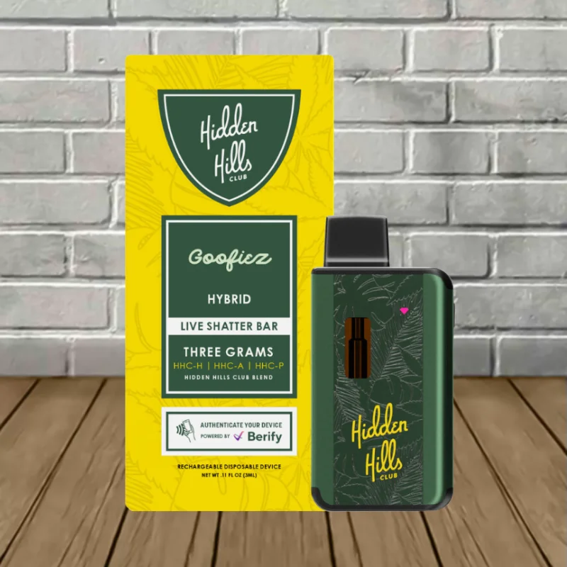 Hidden Hills Live Shatter Bar Disposable 3g Goofiez (Hybrid)