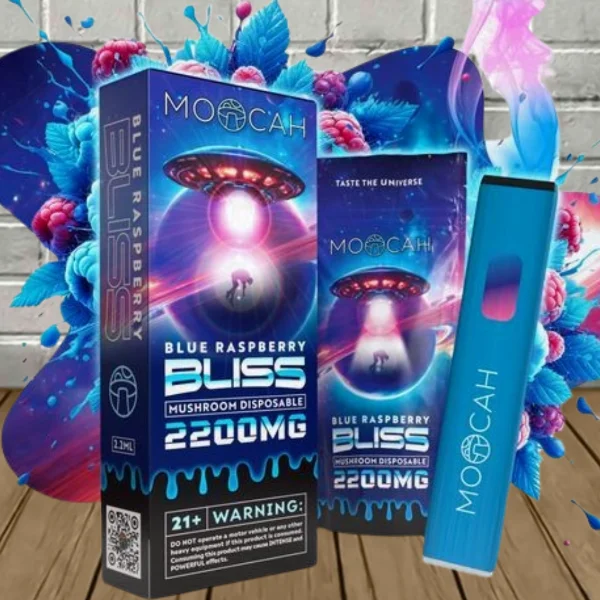 Moocah Instant Dose Mushroom Disposable 2.2g Blue Raspberry Bliss