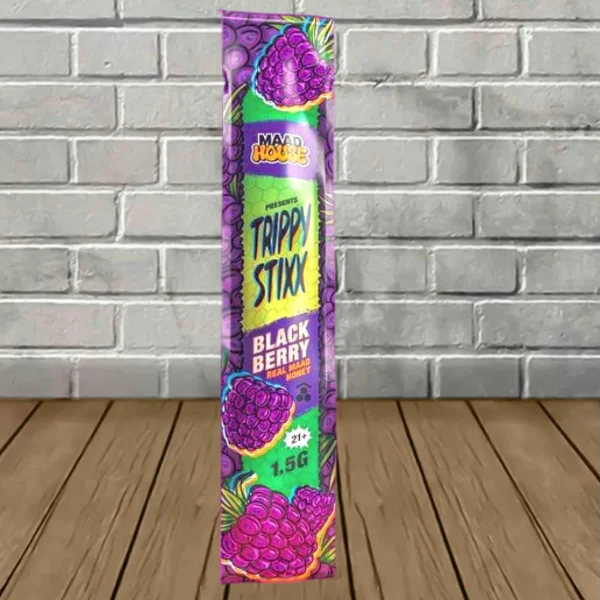 Maad House Real Mad Honey Trippy Stixx Blackberry Single Pouch (1.5g) Maad House Real Mad Honey Trippy Stixx Blackberry Single Pouch (1.5g)