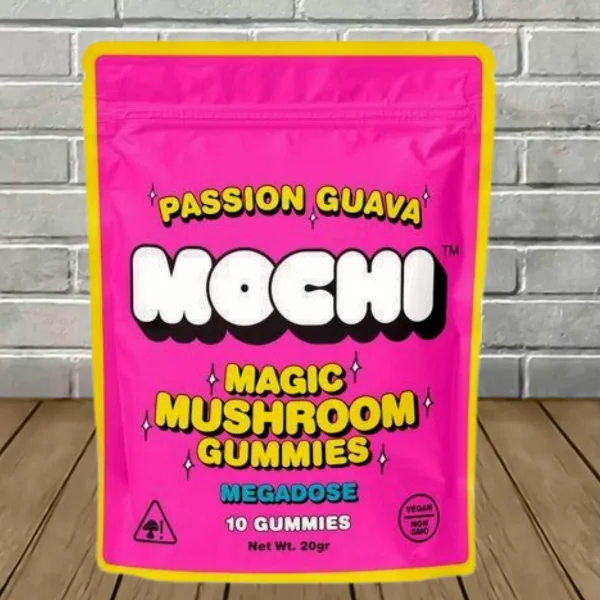 Mochi Megadose Magic Mushroom Gummies 10ct Passion Guava