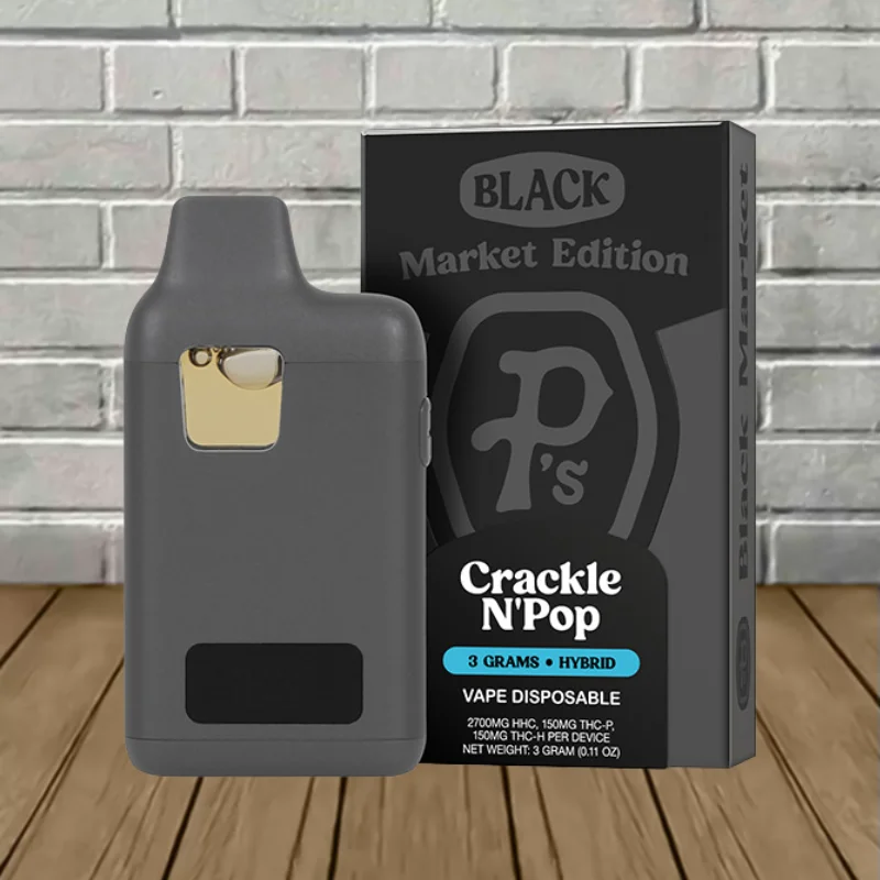 Pushin P's Black Market Edition THCH + THCP Disposable 3g Crackle N' Pop (Hybrid) Pushin P's Black Market Edition THCH + THCP Disposable 3g Crackle N' Pop (Hybrid)