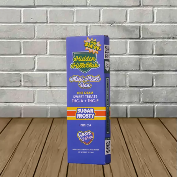 Hidden Hills Mini Mart Bar Sweet Treatz THCa + THCP Disposable 1g Sugar Forsty (Indica)