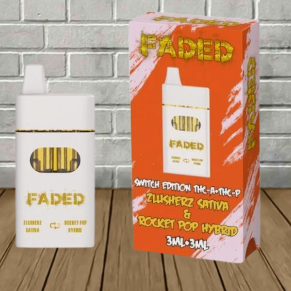 Faded THCa | THCp Switch Edition Disposable Vape 6ml Zlusherz (Sativa) x Rocket Pop (Hybrid)