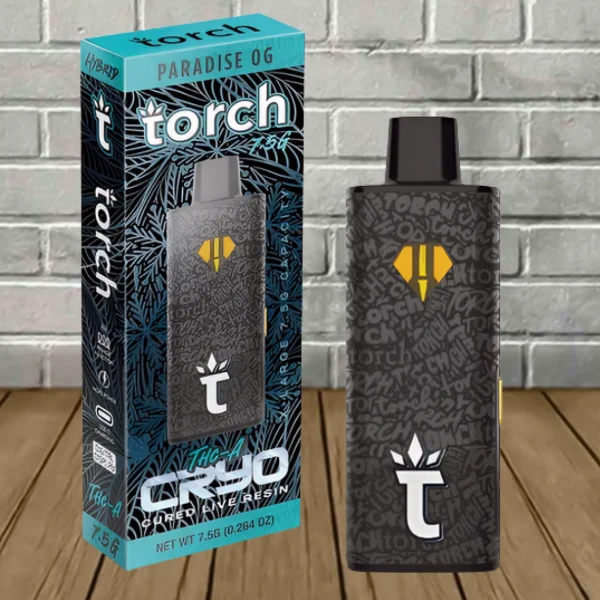 Torch Cryo Cured Live Resin THCa Disposable 7.5g Paradise OG (Hybrid)