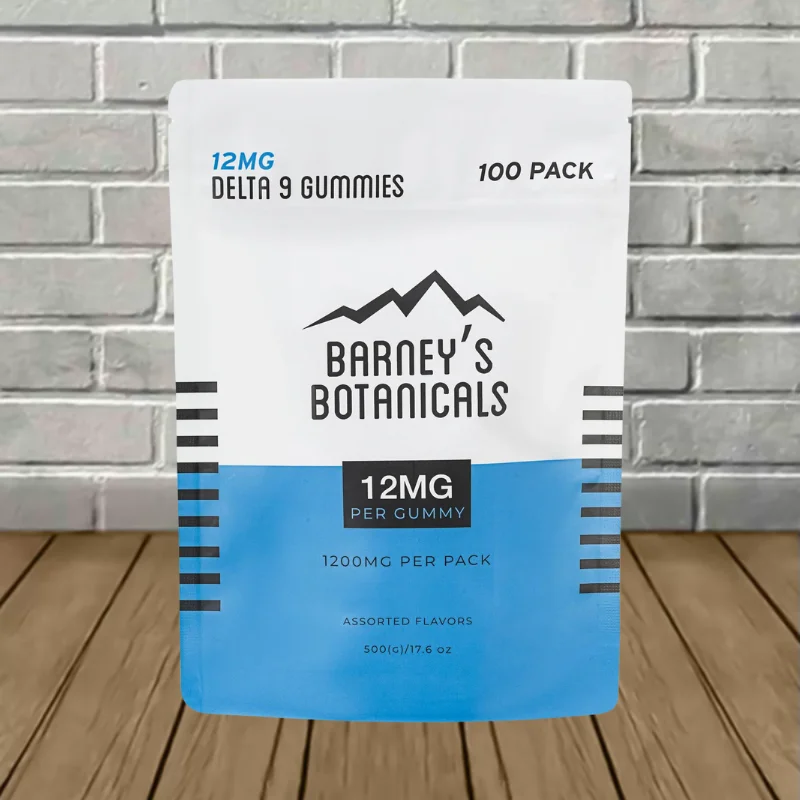 Barneys 12mg D9 Gummy 100ct Bag