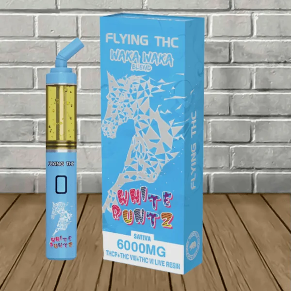 Flying THC Waka Waka Blend Disposable 6000mg White Runtz (Sativa)
