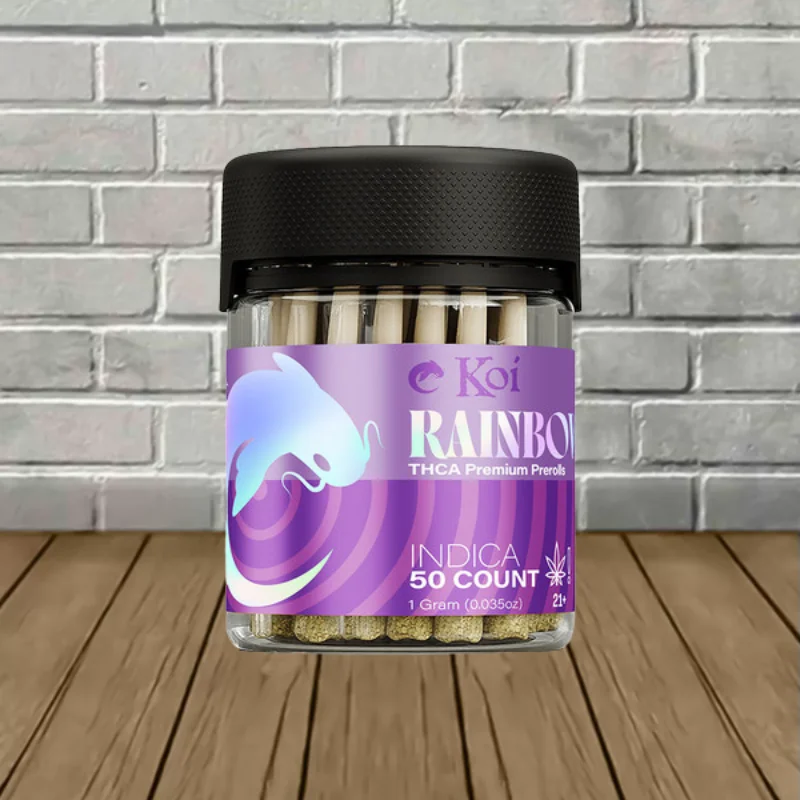 Koi 1-Gram THCa Pre-Rolls 50 Count Jar Rainbow Zkittles (Indica)