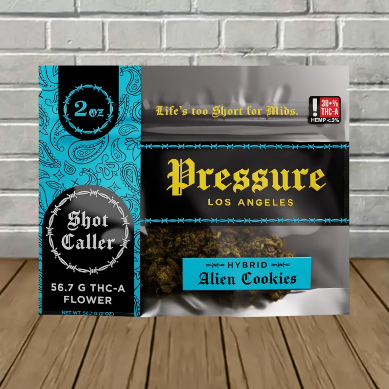Pressure LA Shot Caller Premium THCa Flower 2oz Alien Cookies (Hybrid)