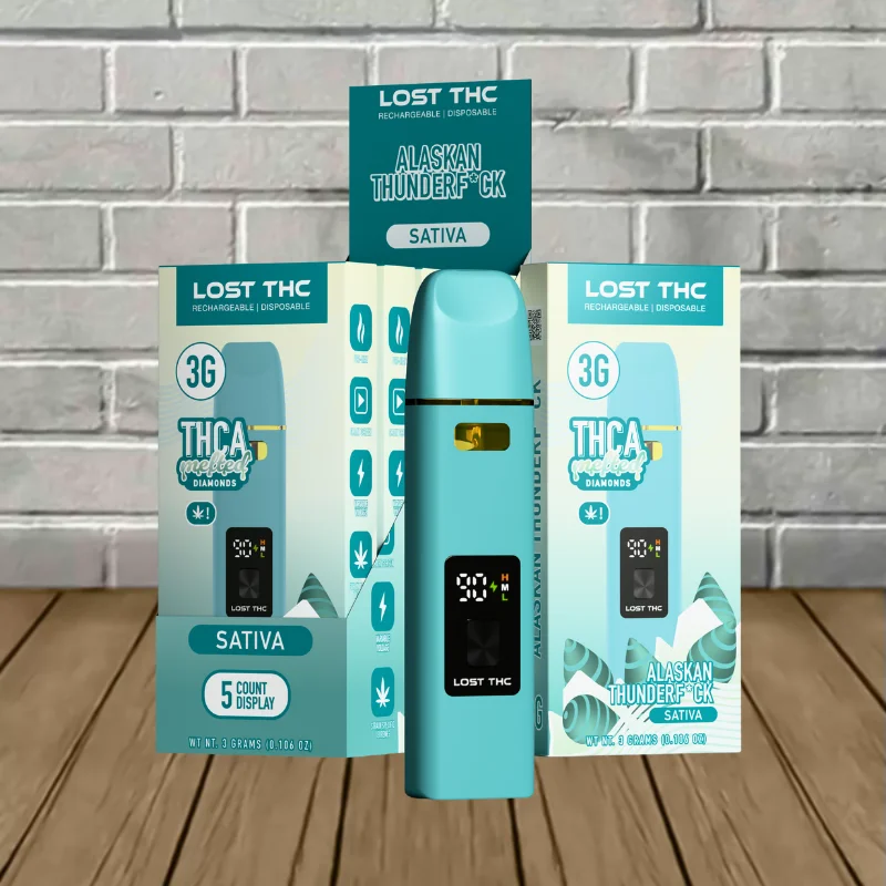 Lost THC THCa 3g Disposable Vape - Alaskan Thunderfk -- Sativa -- DISPOSABLE