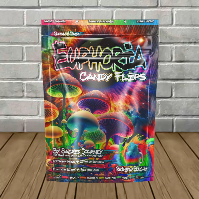 Sacred Journey Euphoria Candy Flips Gummies 4,200mg-Rainbow Slushy -- 6ct Single Pack
