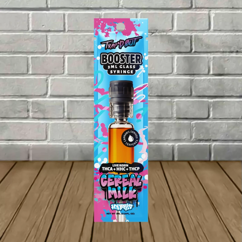 Domewrecker Trap'd Out Booster THCa THCp Blend 3ml Syringe - Cereal Milk -- Hybrid