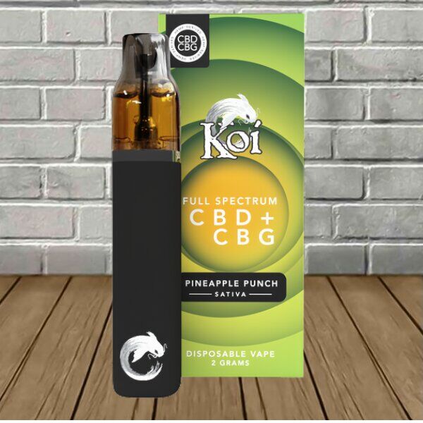 Koi Full Spectrum CBD + CBG Disposable 2g Pineapple Punch - Great